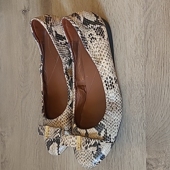 Cole Haan Snakeskin Ballerina Slippers size 8b - Picture 3 of 9